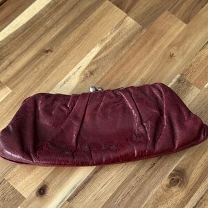 Elegant Red Leather Clutch